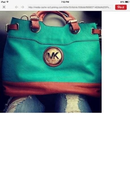 aqua and brown michael kors purse|Turquoise and brown michael kors bag + FREE SHIPPING.